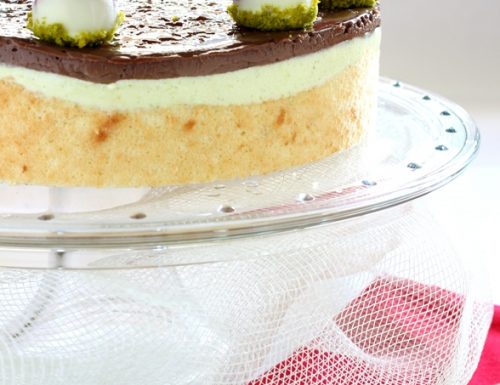 Torta fragole pistacchi e creme brulee