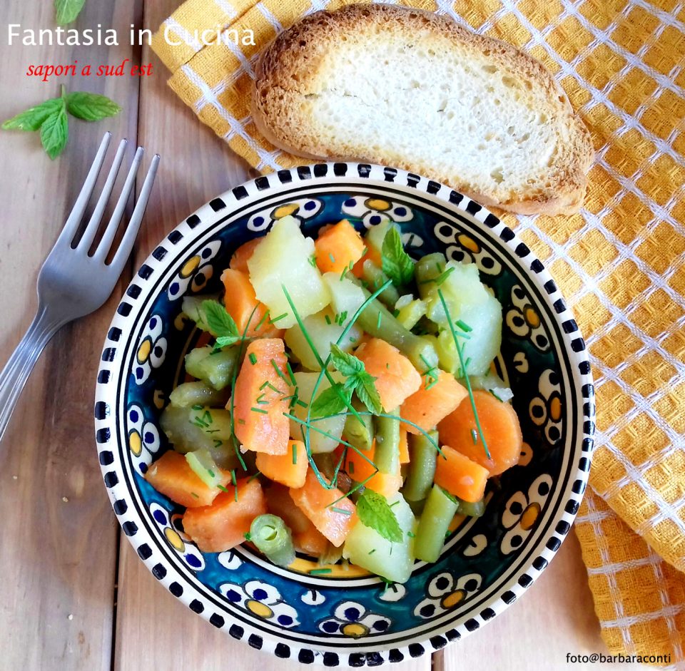 Ricetta insalata di patate carote e fagiolini