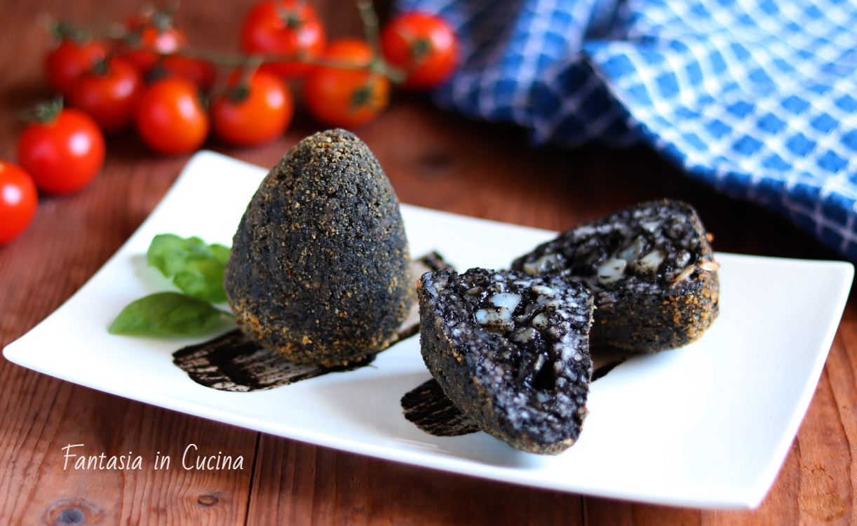 ricetta: arancini al nero di seppia