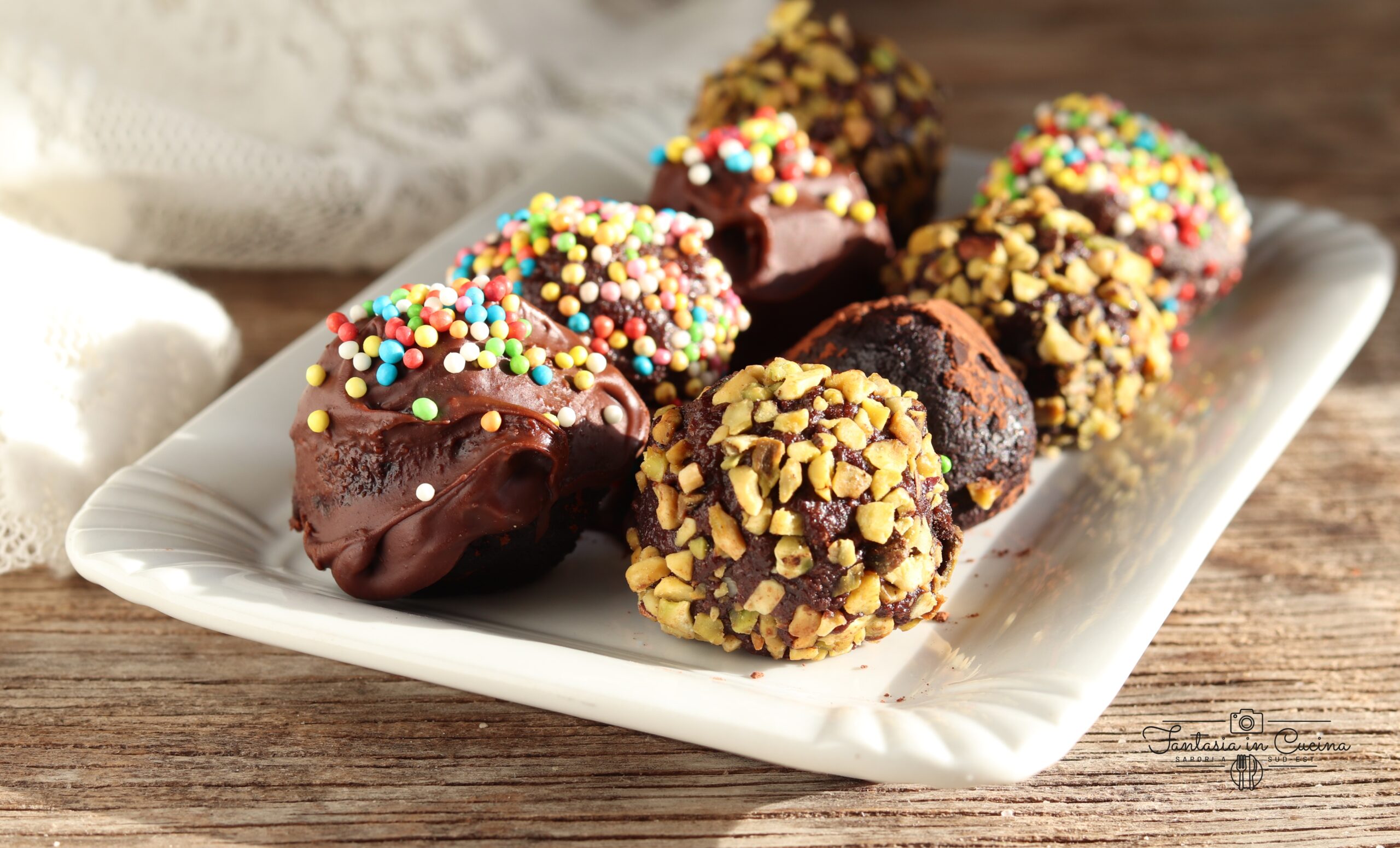 Tartufini al cioccolato senza cottura