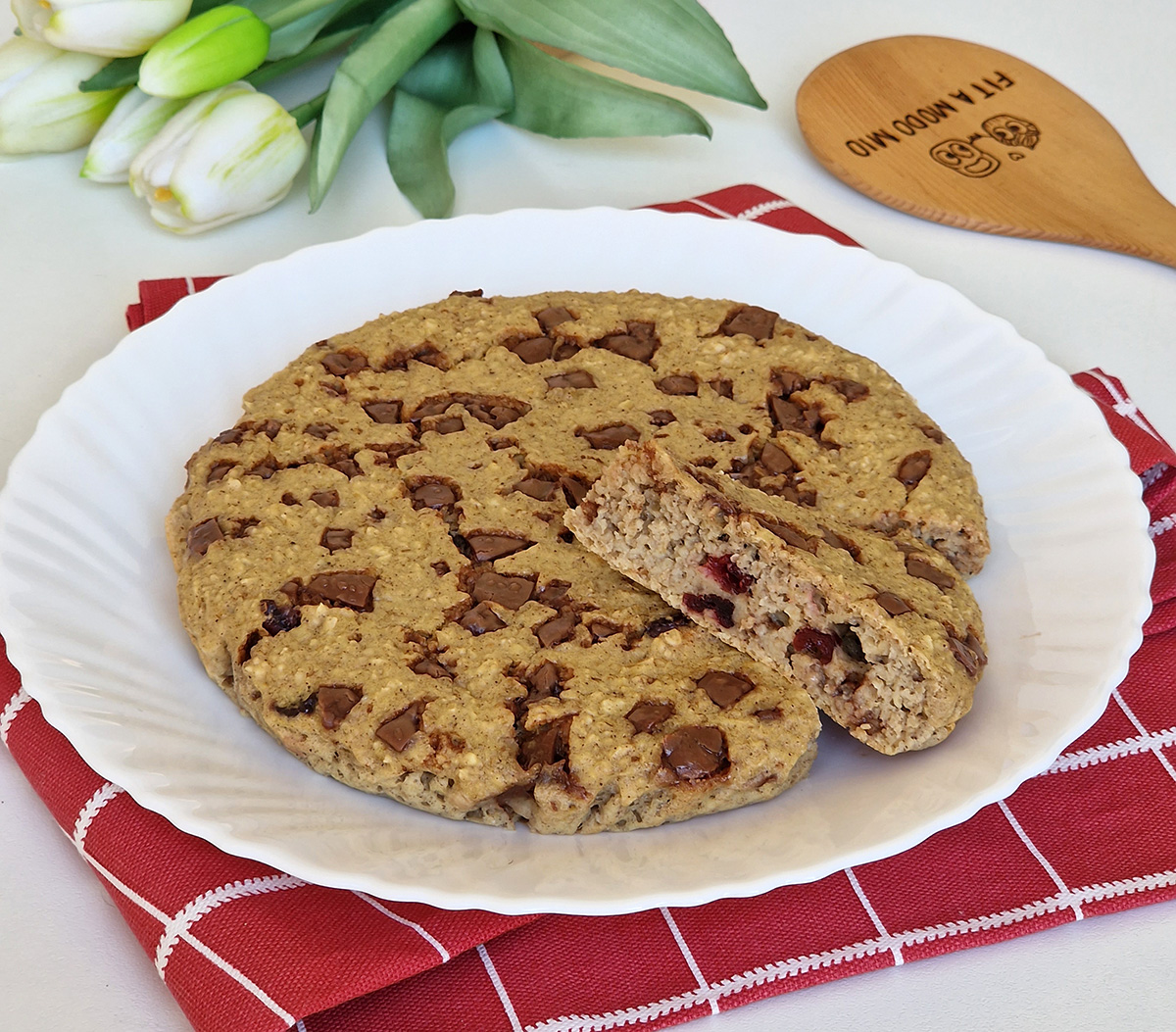 torta con fiocchi di avena e marmellata