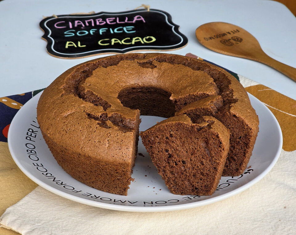 CIAMBELLA SOFFICE AL CACAO simil chiffon cake