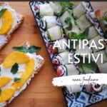 Antipasti freddi facili Crostoni alla pesca e Involtini di zucchine