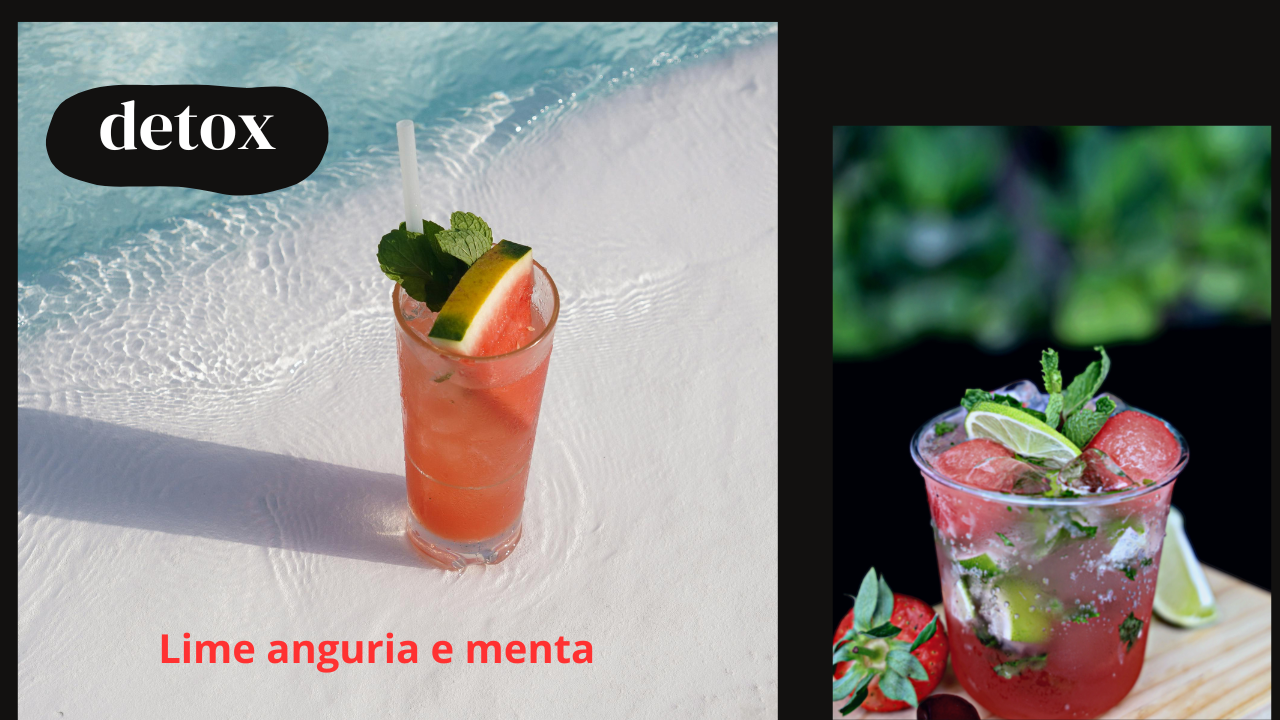 Cosa bere in estate? Prova il detox con lime anguria e menta fresca leggera e pronta in 2 minuti