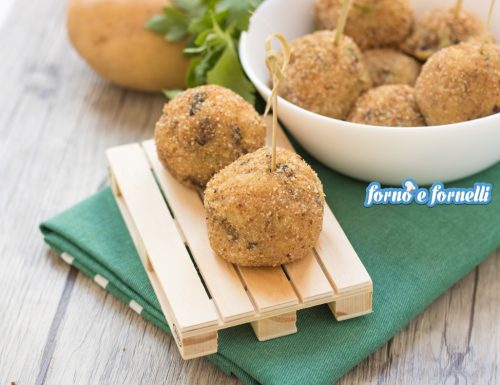 Polpette di funghi e patate al forno