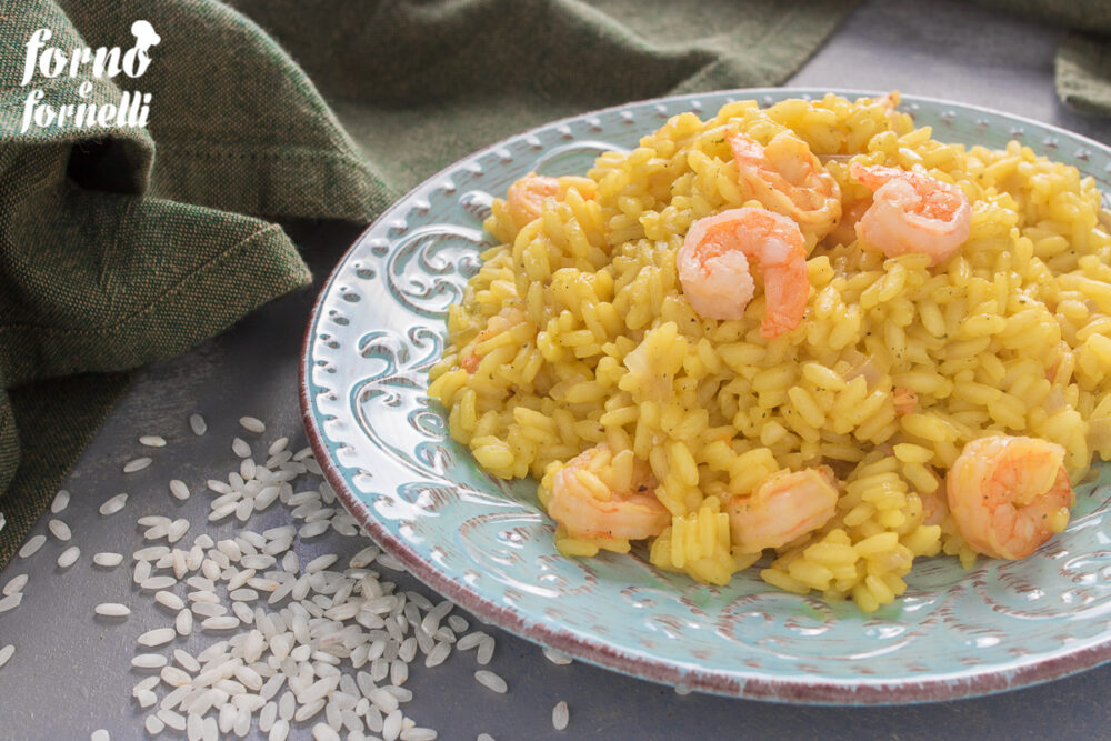 risotto con gamberi e zafferano