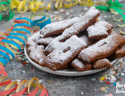 Chiacchiere al cioccolato in friggitrice ad aria