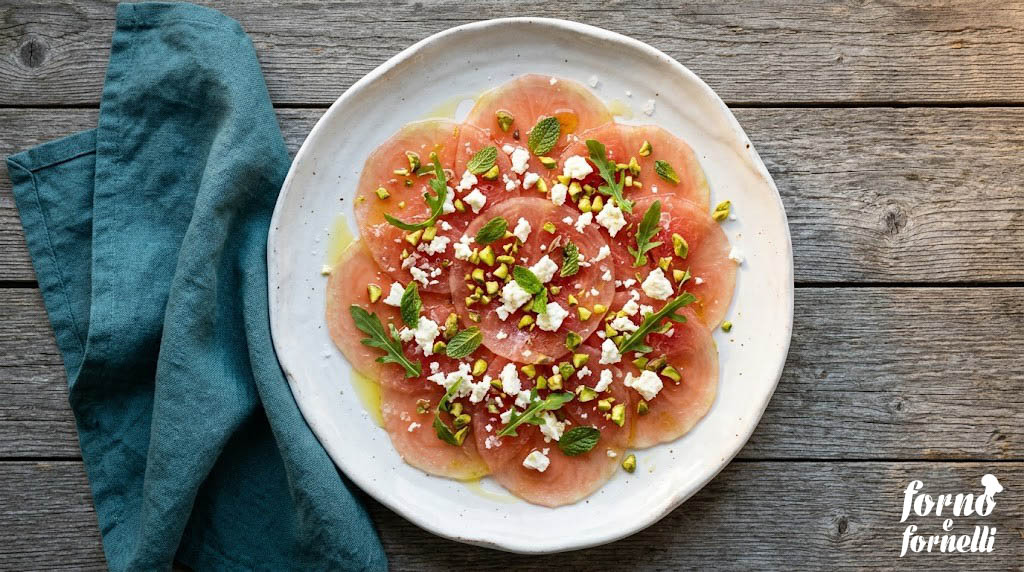carpaccio d'anguria marinata