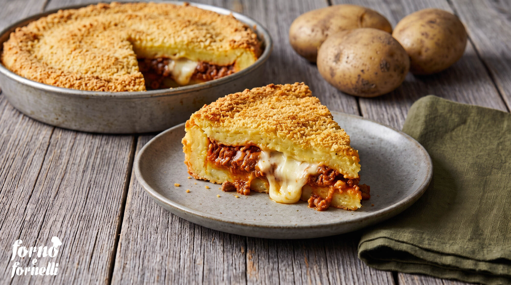 gateau di patate in friggitrice ad aria