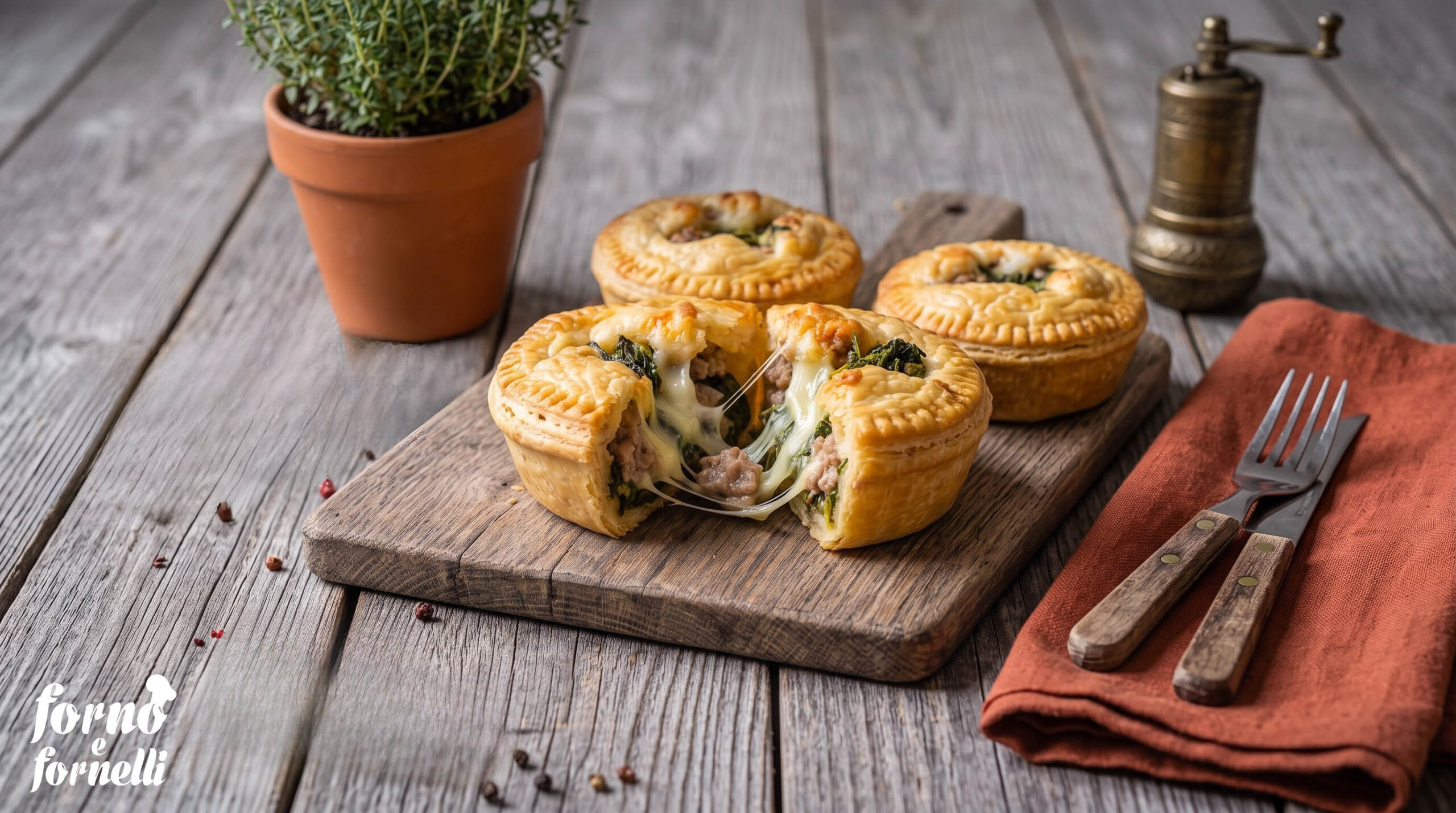 mini torte salate in friggitrice ad aria