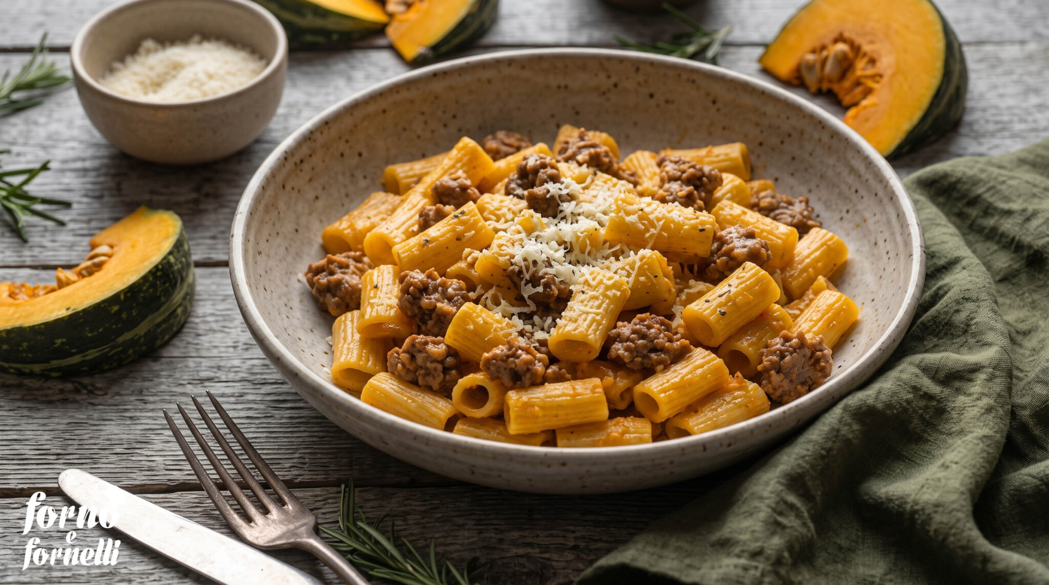 Pasta con crema di zucca e salsiccia: cremosa senza panna - Forno e ...