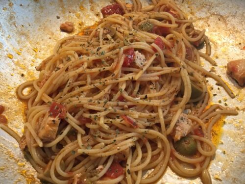 Spaghetti con pesce spada