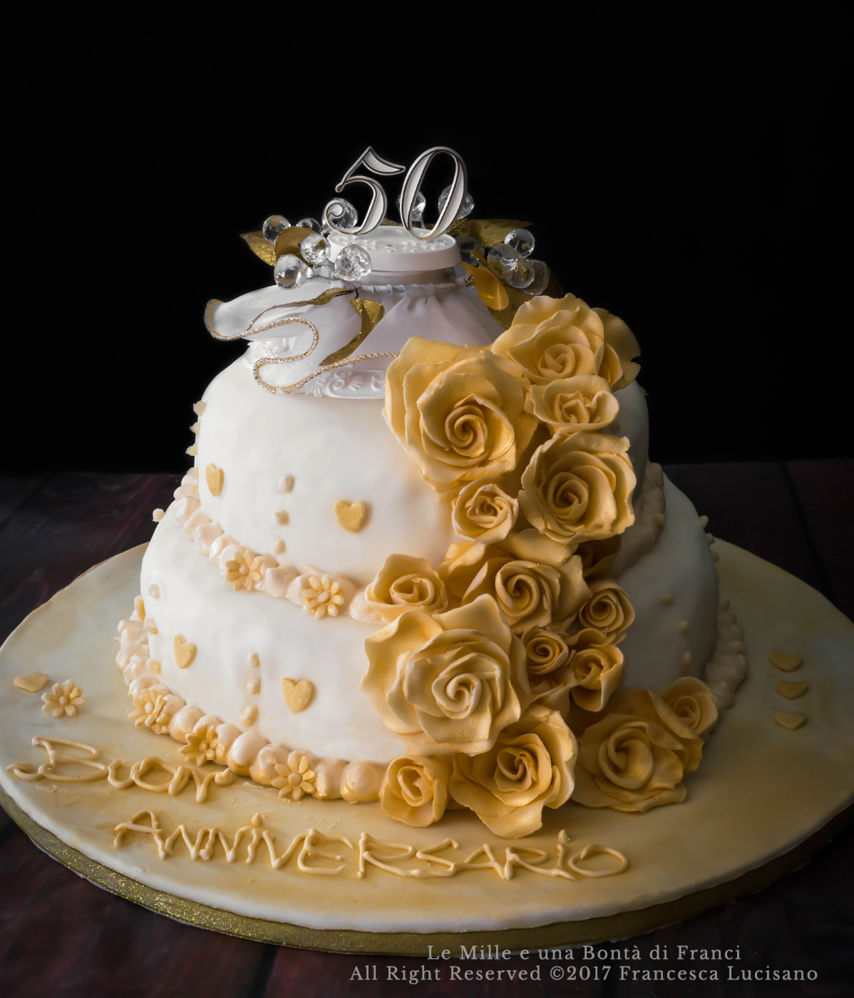 Torta Per Anniversario Di Matrimonio Giallo Zafferano.Wedding Anniversary Cake 50 Anni Di Matrimonio Ricetta Pasta Da