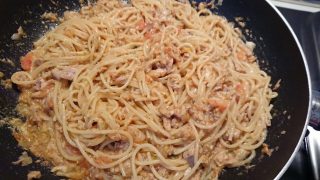 spaghettata alla trapanese (con tonno)