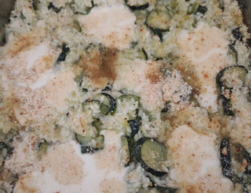 Riso al forno con zucchine e besciamella