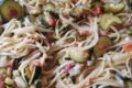 Linguine con zucchine e fantasia di mare