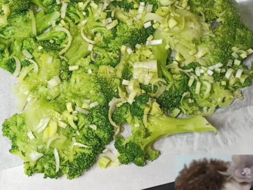 Broccoletti al forno con porro