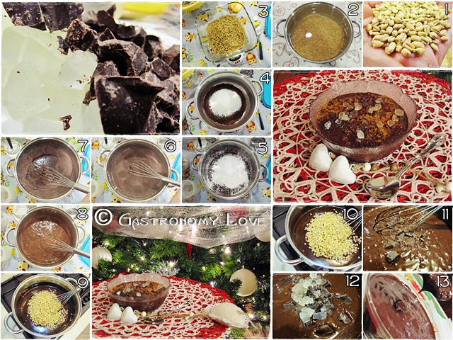 preparazione cuccìa al cioccolato