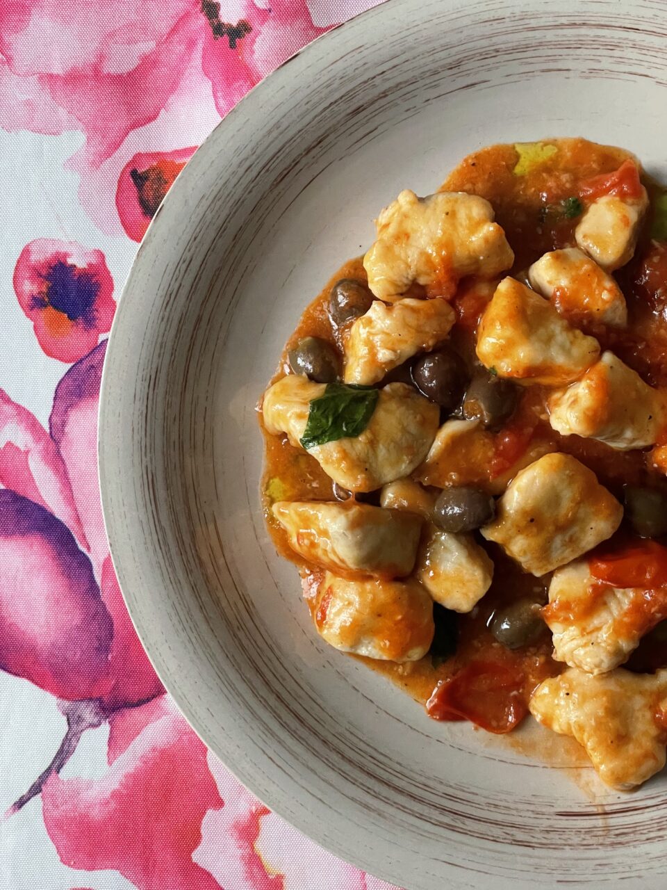 Bocconcini di pollo alla mediterranea