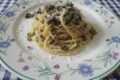 Spaghetti con lardo di colonnata e bietoline