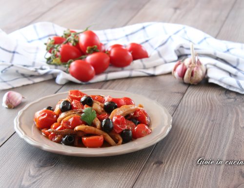 Seppie con pomodorini e olive