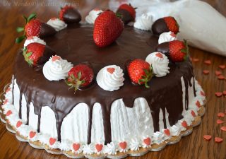 torta fragole e cioccolato