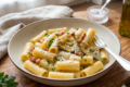 Rigatoni "Pasquali" ai Carciofi, Guanciale e Crema di Pecorino