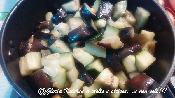 Melanzane e Zucchine con Olive e Capperi di Gloria KitchenUSA