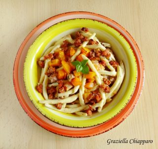 pasta zucca salsiccia besciamella