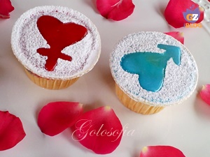 Cupcakes lui e lei-ricetta San Valentino-golosofia