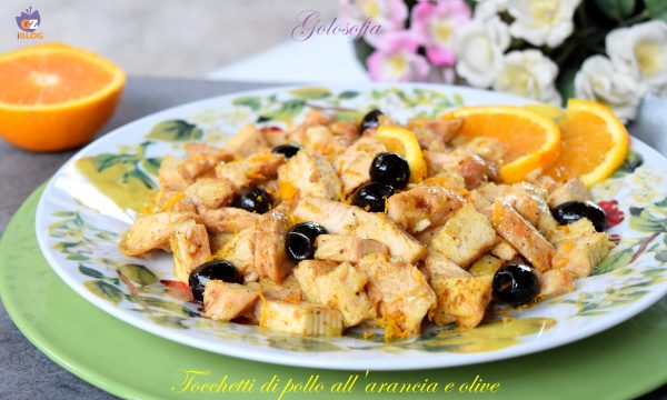 Tocchetti di pollo all’arancia e olive, ricetta gustosissima e veloce