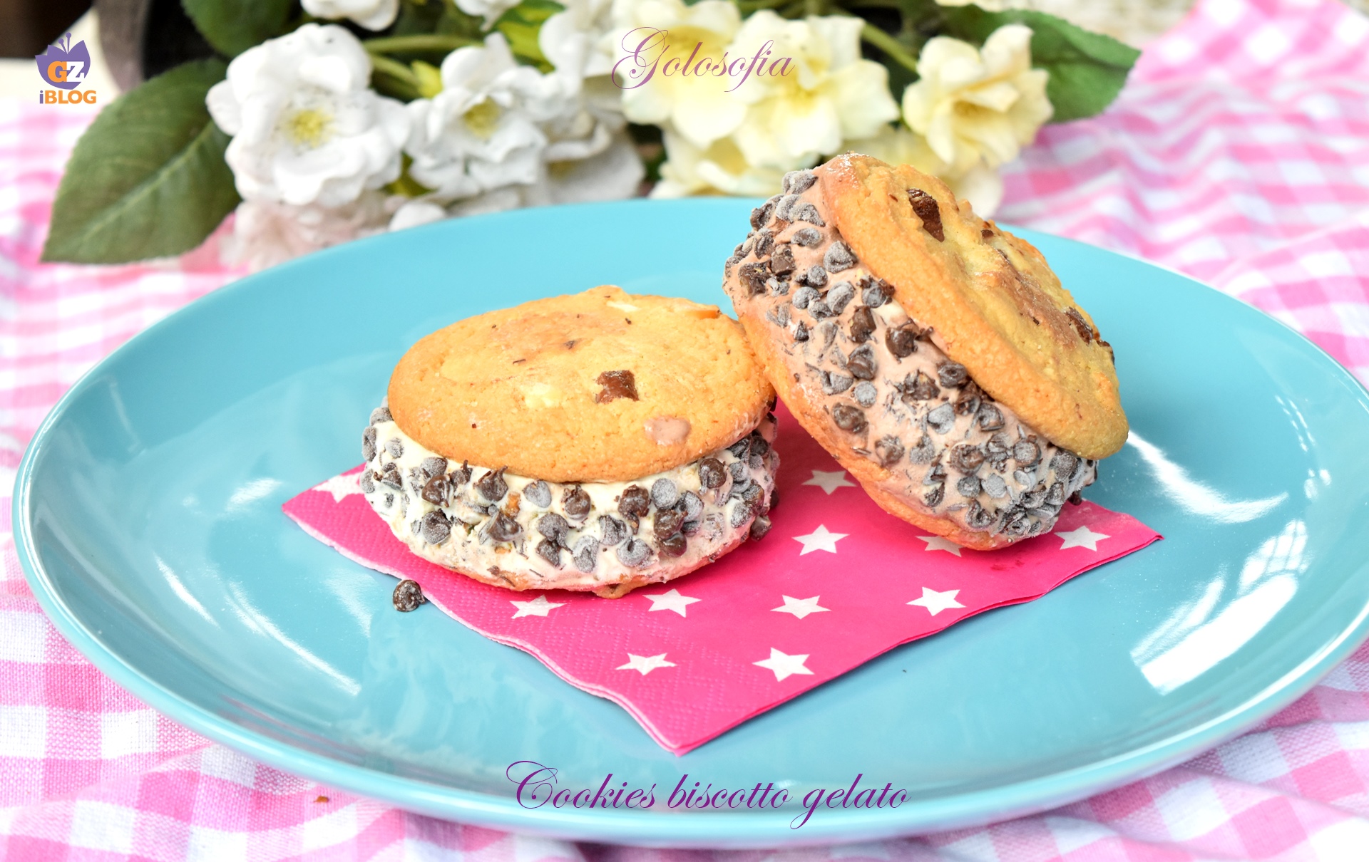Cookies biscotto gelato-ricetta dolci-golosofia