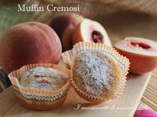 Muffin cremosi alle pesche