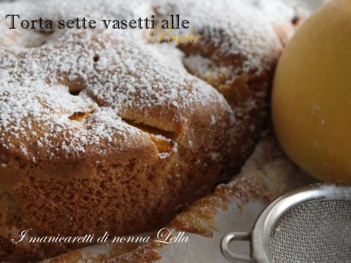Torta sette vasetti alle pesche