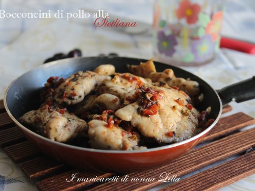Bocconcini di pollo saporiti alla siciliana