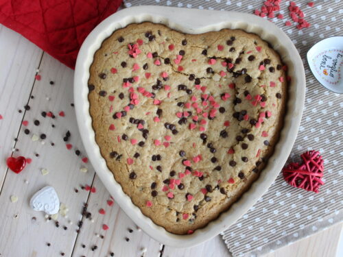 Torta cookie biscotto dolci di San Valentino ricetta facile
