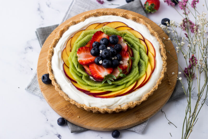 torta di frutta fresca senza cottura