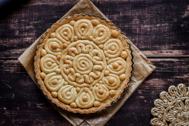 Crostata effetto ricamo