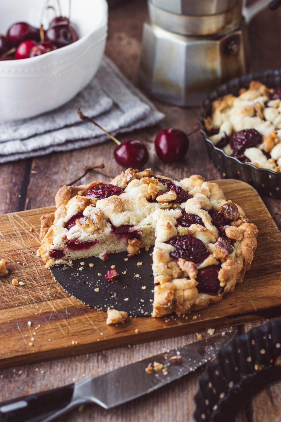 crostatine estive di ciliegie senza intreccio
