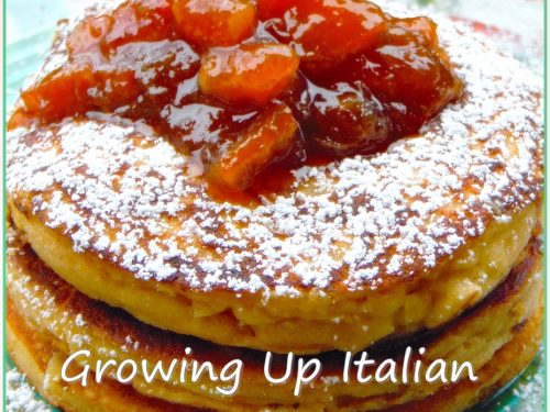 Ricotta Citrus Pancakes with Orange/ Rosemary Marmalade