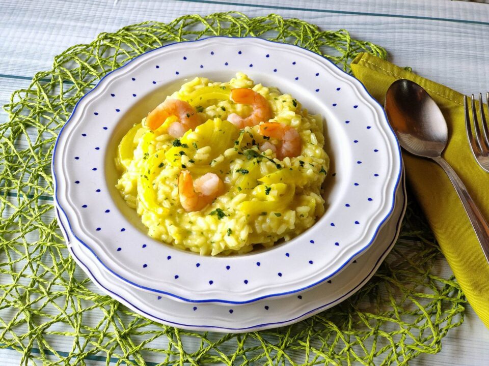 Risotto con finocchi e gamberi Gusto Amore e Fantasie di Angie