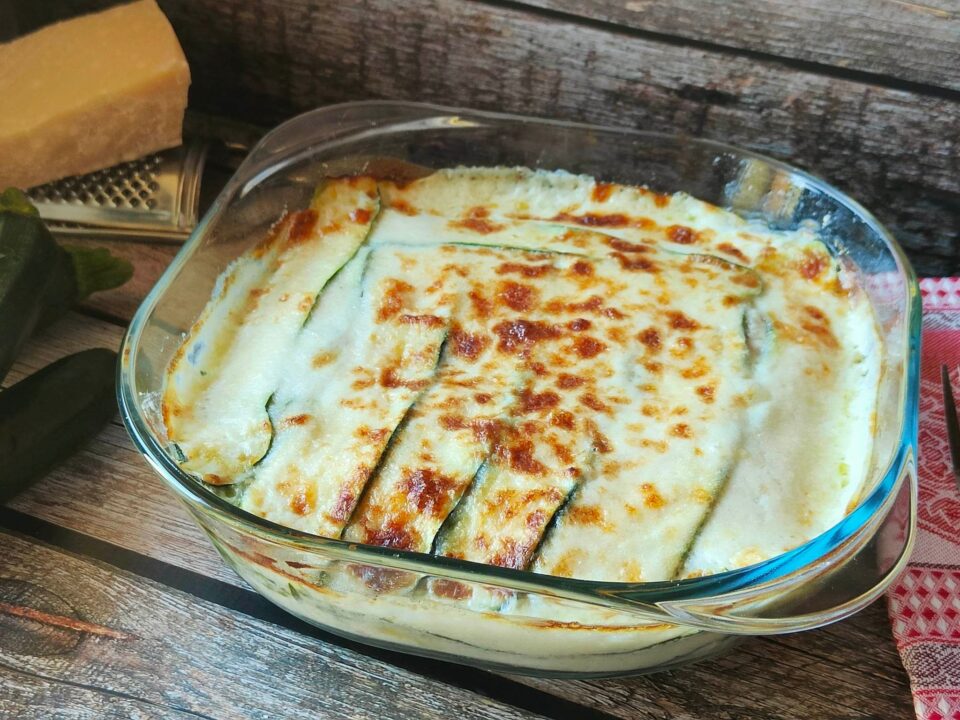 Parmigiana bianca di zucchine