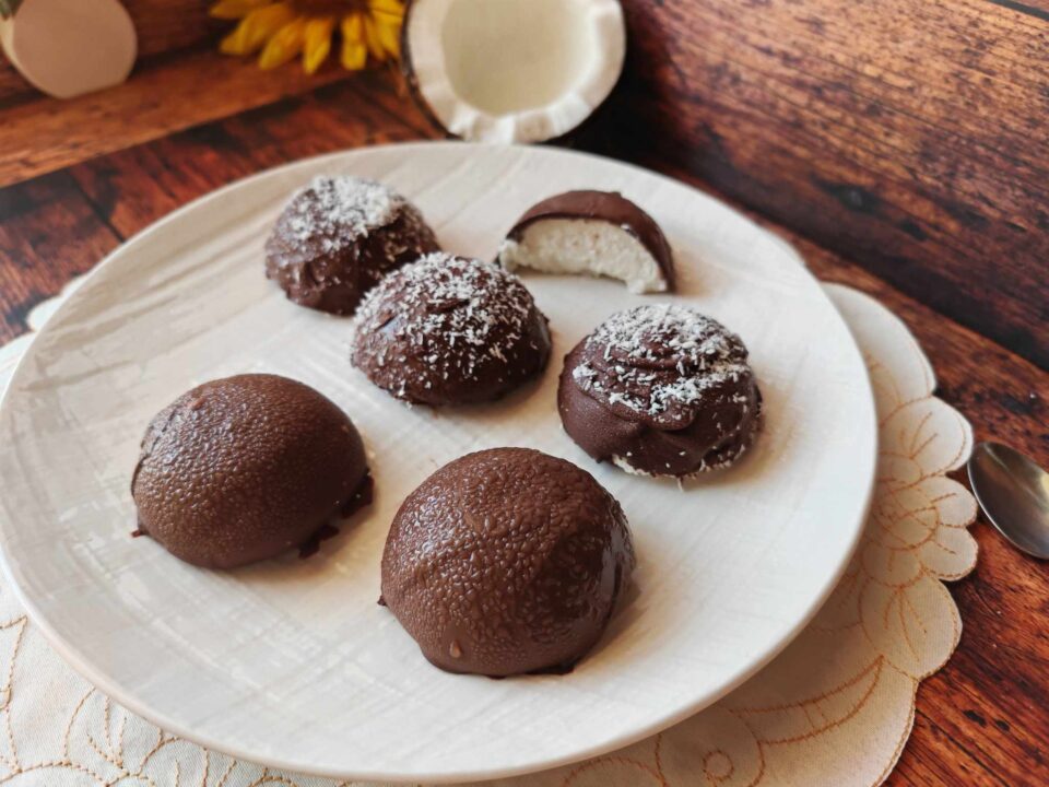 Gelato cocco e cioccolato