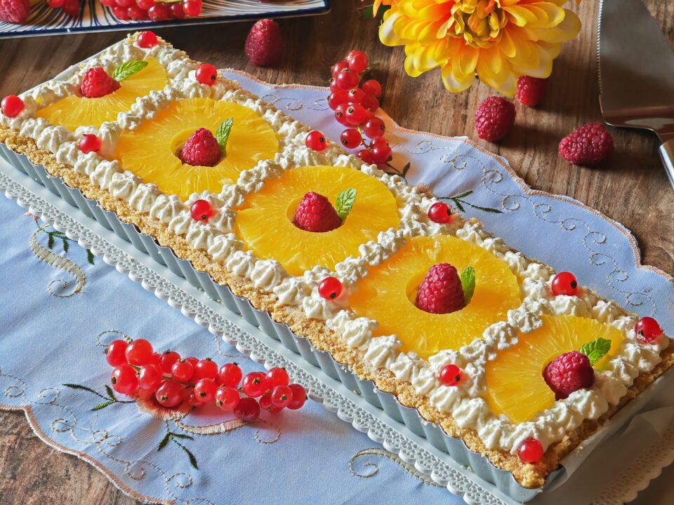 Crostata fredda all'ananas