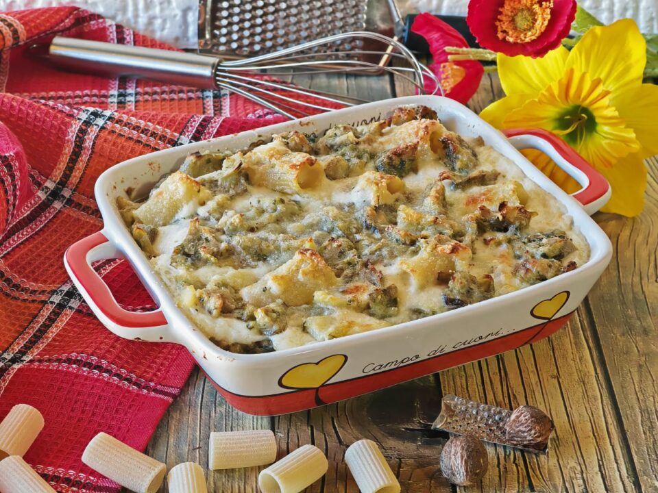 Pasta al forno con carciofi
