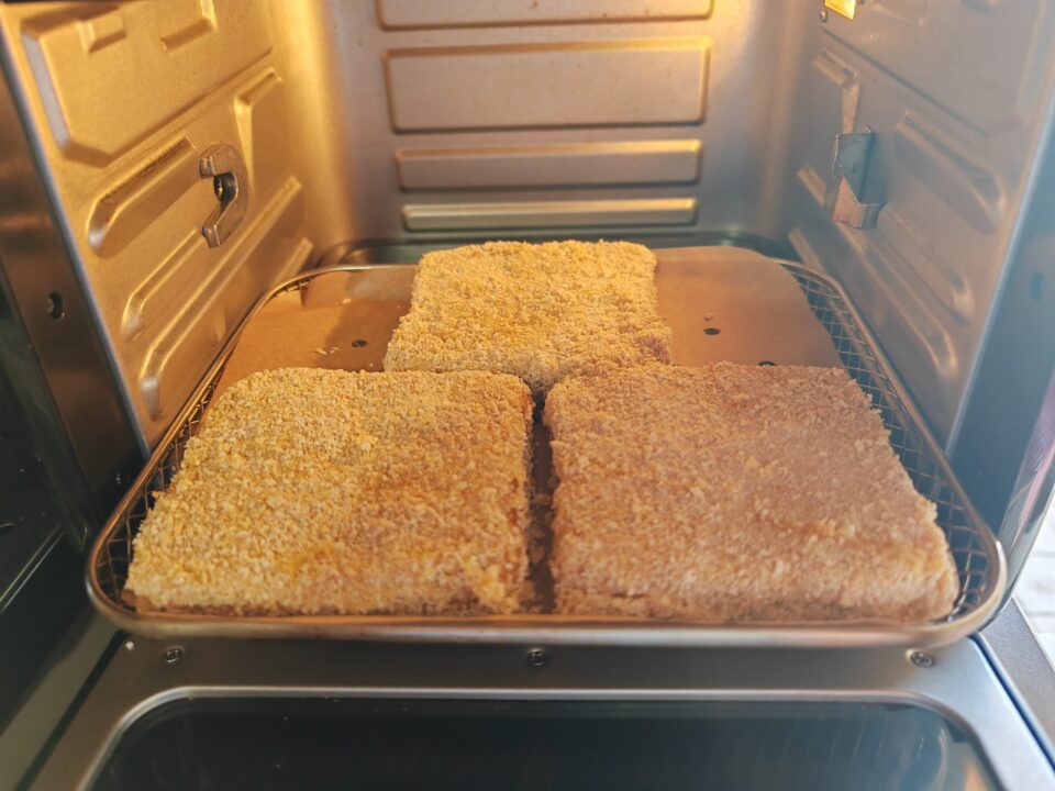 Mozzarella in carrozza croccante in friggitrice ad aria forno o padella