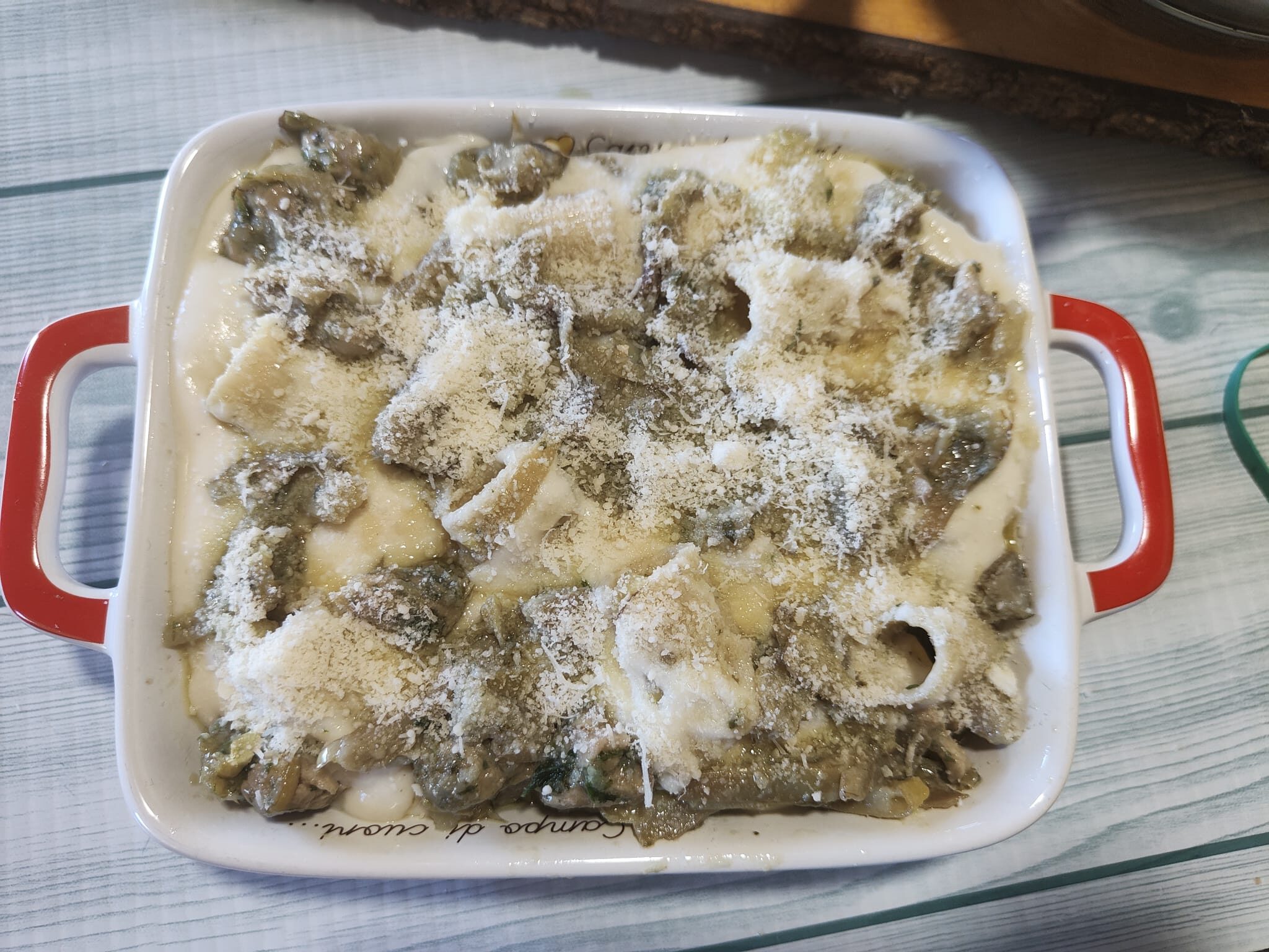 Pasta al forno con carciofi