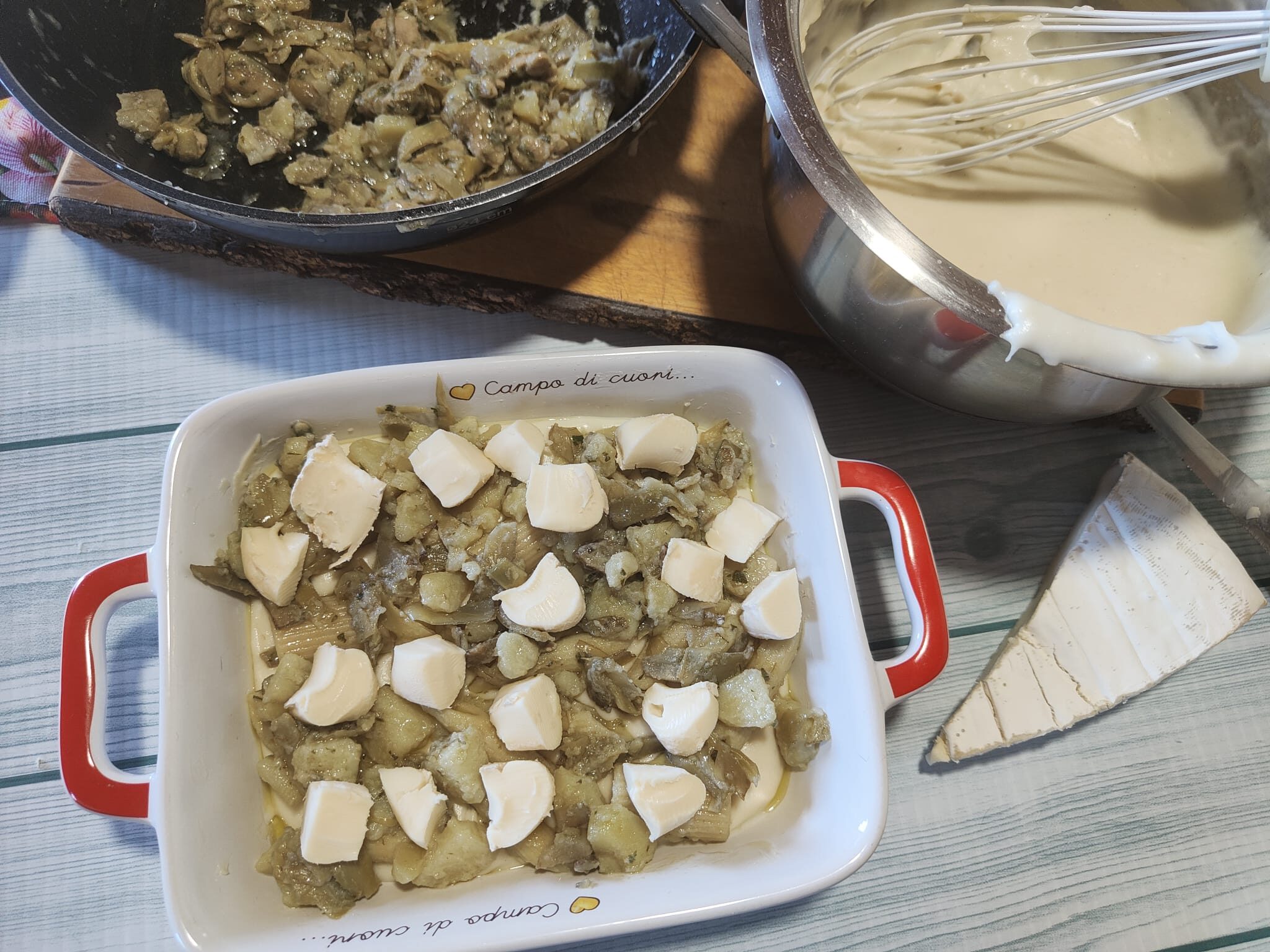 Pasta al forno con carciofi