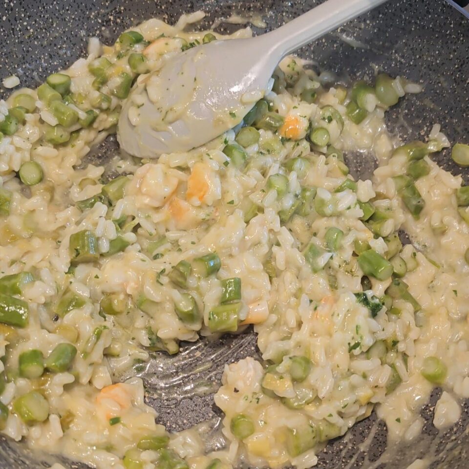 Risotto asparagi e gamberi