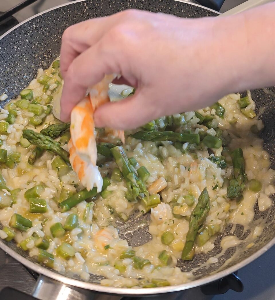 Risotto asparagi e gamberi